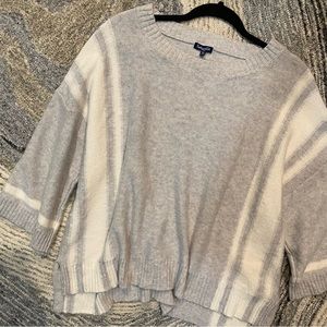 SPLENDID Veranda Stripe Quarter Sleeve Pullover Sweater Top
